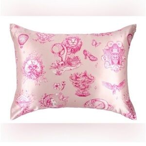 New Blissy Wicked For Good X Katie Kime Fantabulous Pink 100% Silk Pillowcase